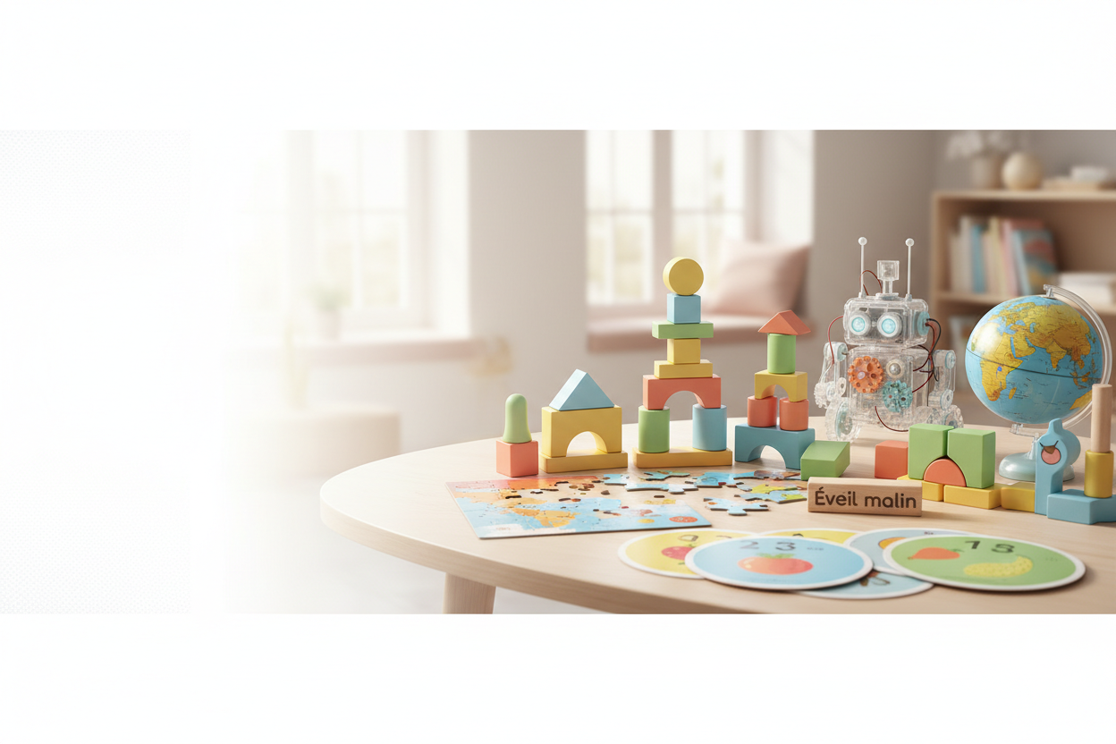 Bannière jouets éducatifs Éveil malin