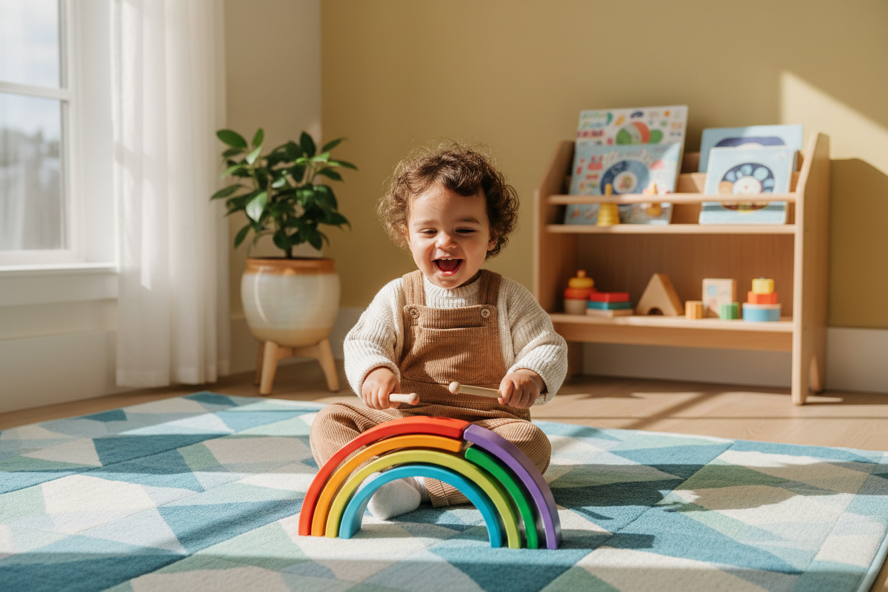 Xylophone Musical en Bois Bébé - Instrument Éveil 12 Mois+