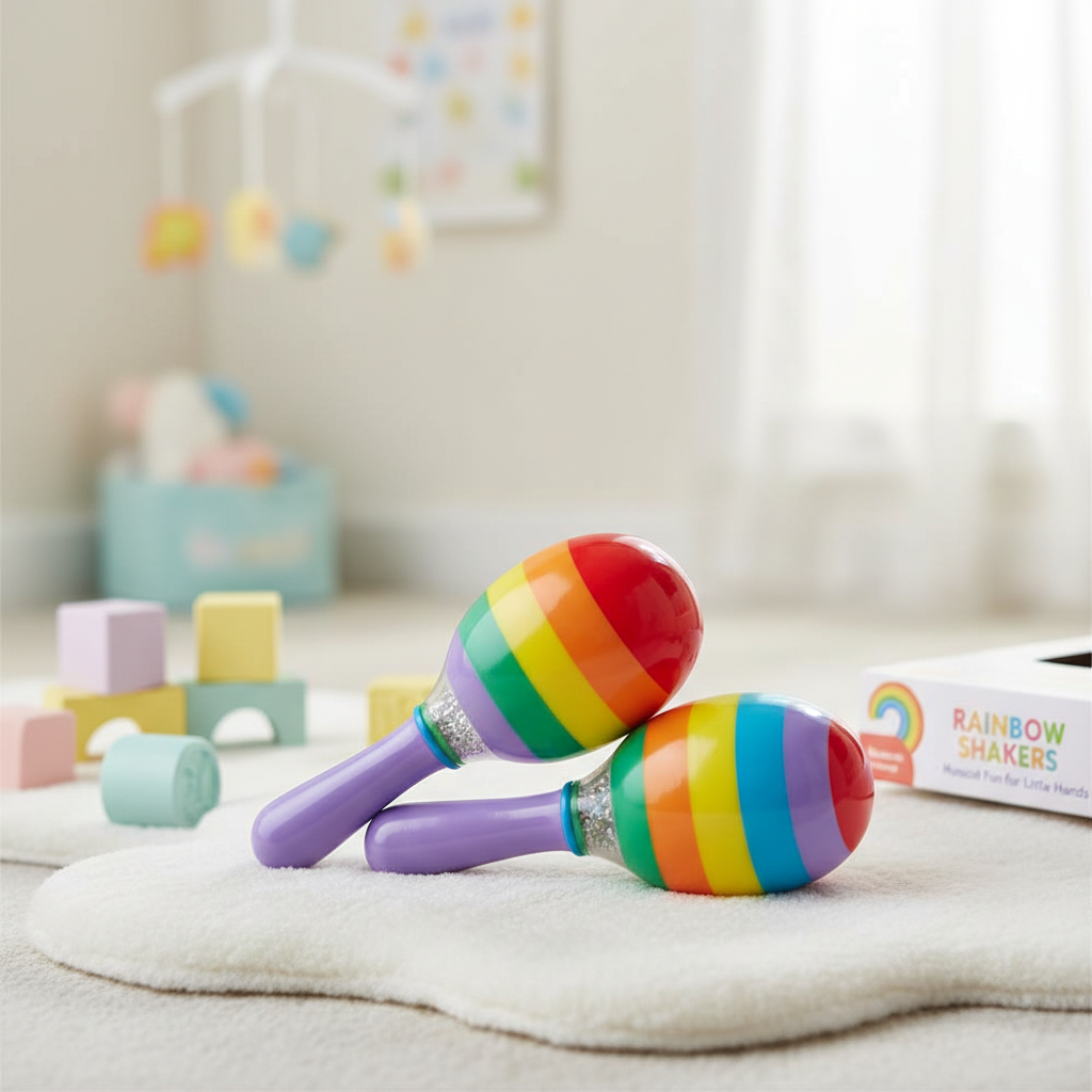 Maracas musicales colorées pour bébés