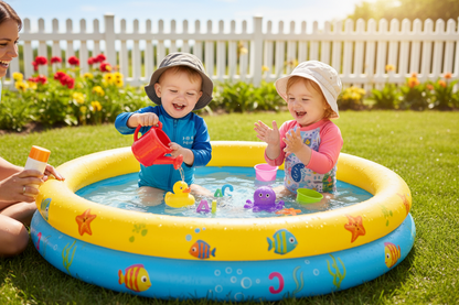 Pataugeoire Gonflable Bébé - Piscine Sécurisée 1-4 Ans