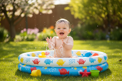 Pataugeoire Gonflable Bébé - Piscine Sécurisée 1-4 Ans