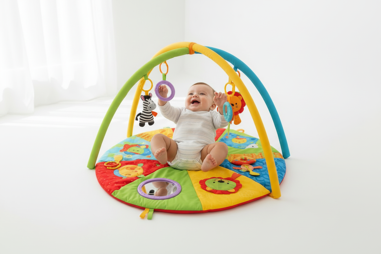 Tapis d'éveil mêmes couleurs photo 3 avec bébé